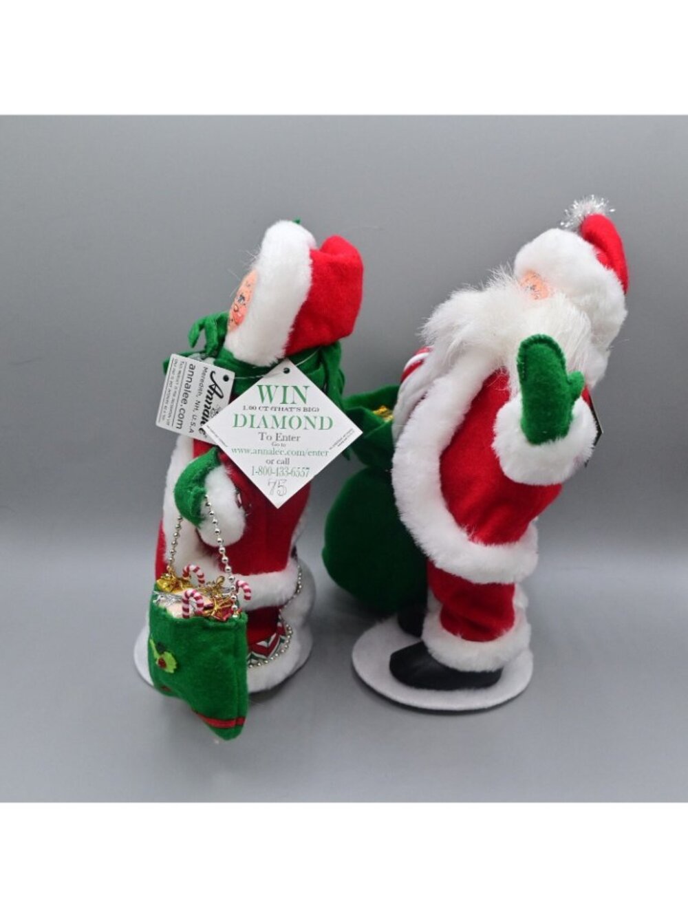 Annalee Christmas Candy Santa & Mrs. Christmas Candy Pair Of 2 - Picture 2 of 7